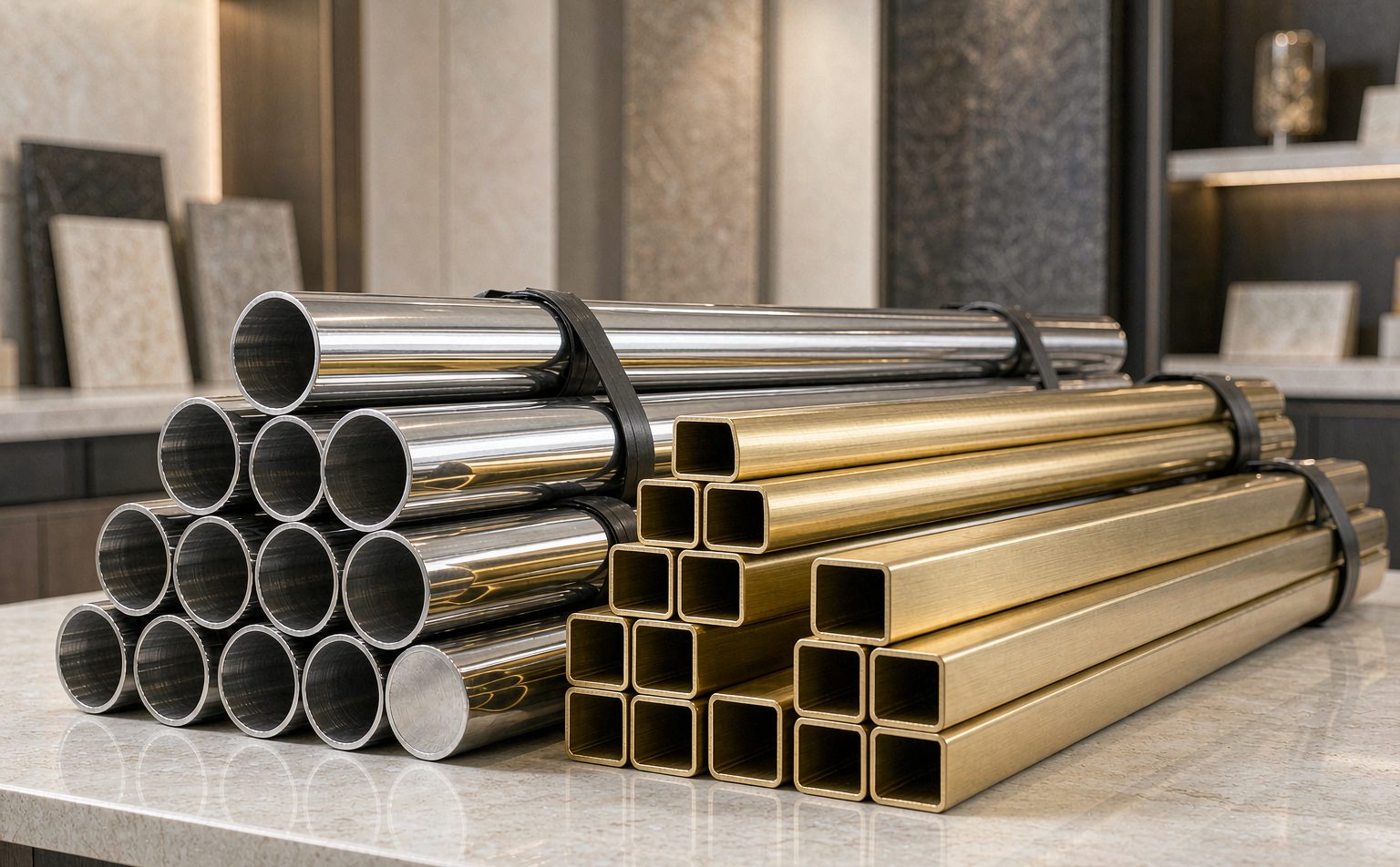 Decorative stainless steel tubes
